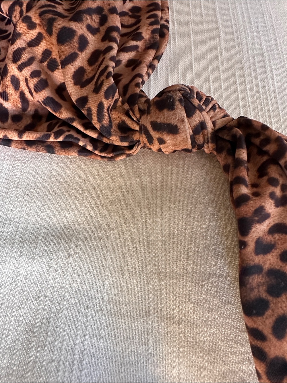 SKATIE Leopard Print Tie-Adjustable Bikini Top L - Bottom M  NWOT - Picture 5 of 13